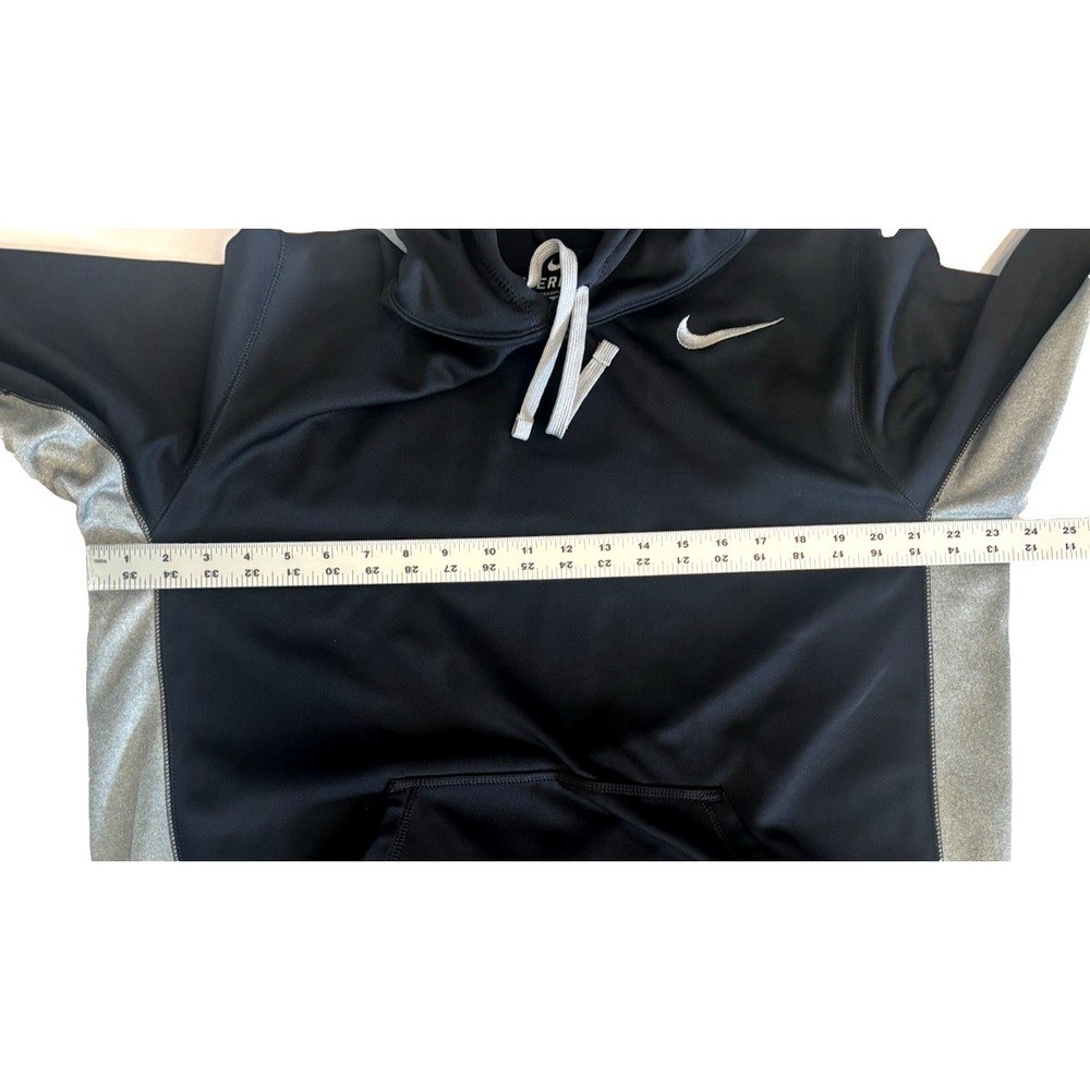 Nike Therma-FIT Mens Hoodie Black Grey Pullover Sweatshirt Large L Training - Picture 7 of 13
